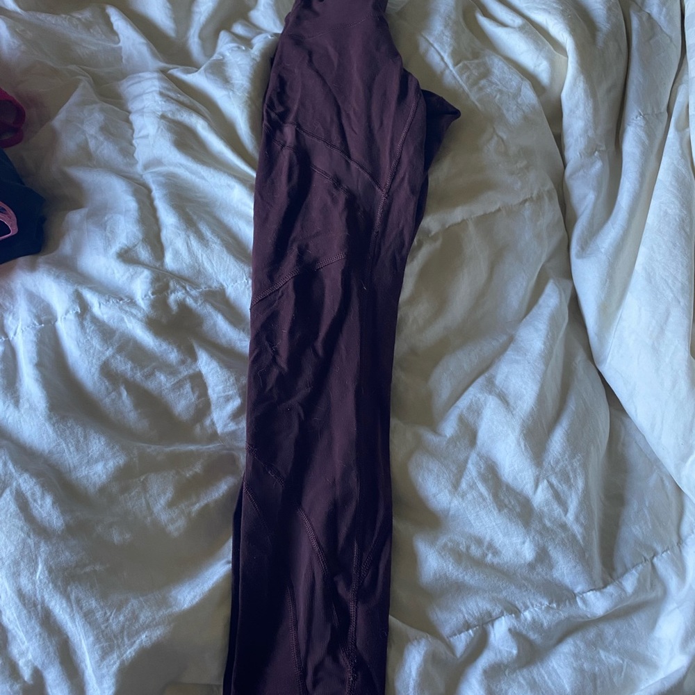 Maroon lulu lemon leggings